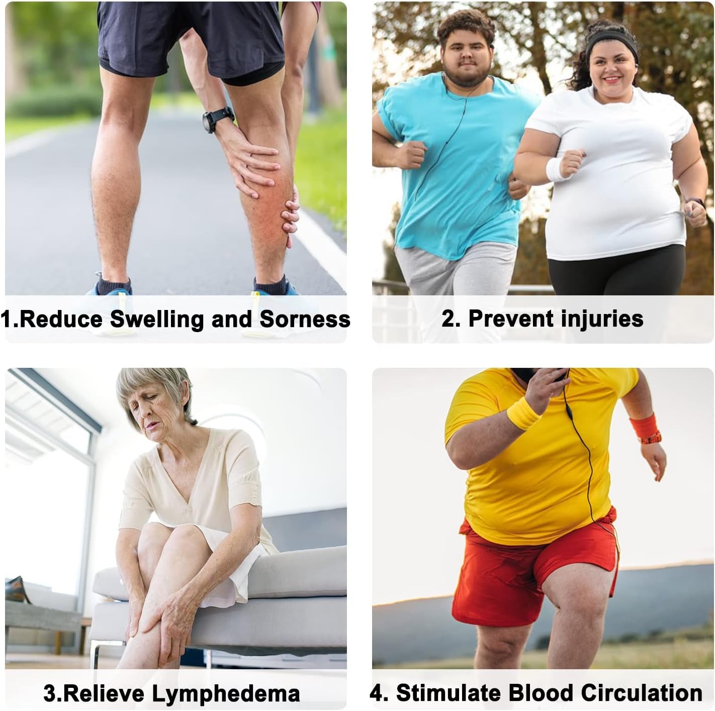 Plus Size Compression Socks for Women Men Wide Calf 15-20 Mmhg Extra Large for Circulation Support Recovery
